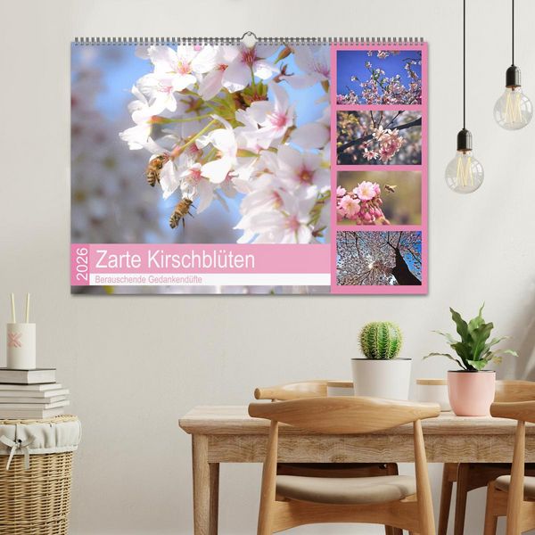 Produktbild: Zarte Kirschbl&uuml;ten - Berauschende Gedankend&uuml;fte (Wandkalender 2026 DIN A2 quer), CALVENDO Monatskalender