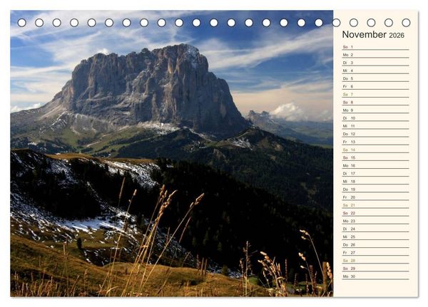 Produktbild: Weltnaturerbe DOLOMITEN (Tischkalender 2026 DIN A5 quer), CALVENDO Monatskalender
