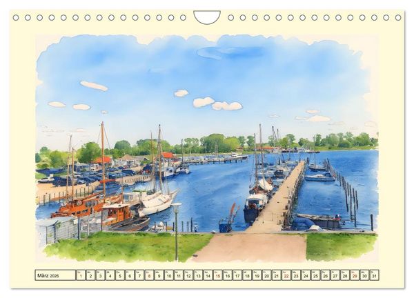 Produktbild: Entlang der deutschen Ostseek&uuml;ste (Wandkalender 2026 DIN A4 quer), CALVENDO Monatskalender