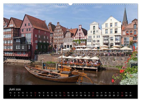 Produktbild: Hansestadt L&uuml;neburg und L&uuml;neburger Heide (hochwertiger Premium Wandkalender 2026 DIN A2 quer), Kunstdruck in Hochglanz