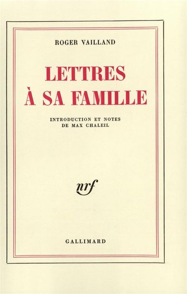 Produktbild: Lettres &agrave; sa famille