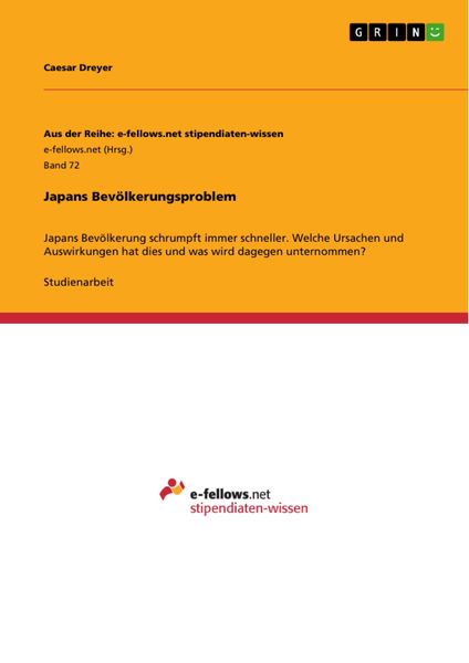Produktbild: Japans Bev&ouml;lkerungsproblem