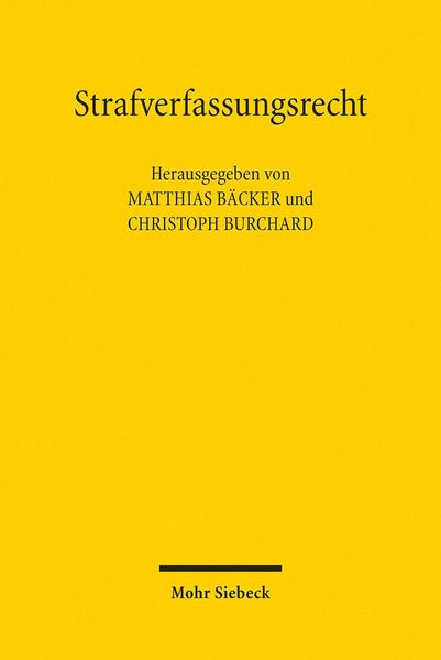 Produktbild: Strafverfassungsrecht