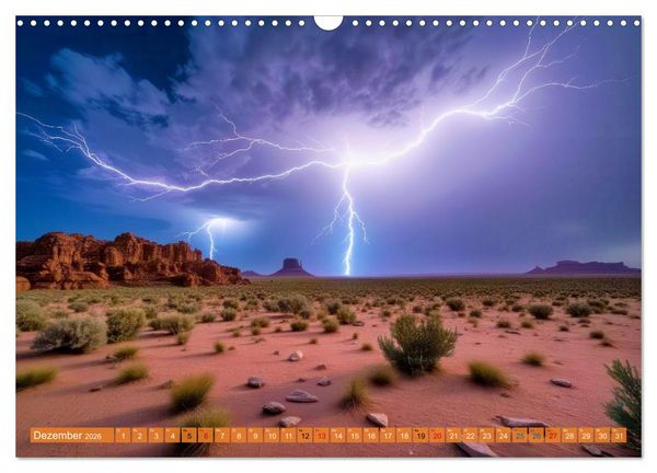 Produktbild: Mega-Blitze (Wandkalender 2026 DIN A3 quer), CALVENDO Monatskalender