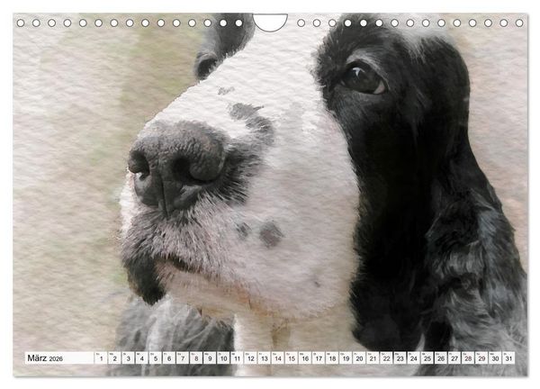 Produktbild: Niedliche Hunde - Digitale Aquarelle (Wandkalender 2026 DIN A4 quer), CALVENDO Monatskalender