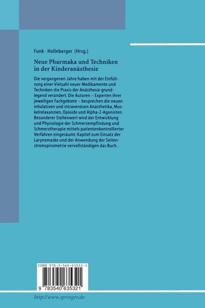 Produktbild: Neue Pharmaka und Techniken in der Kinderan&auml;sthesie