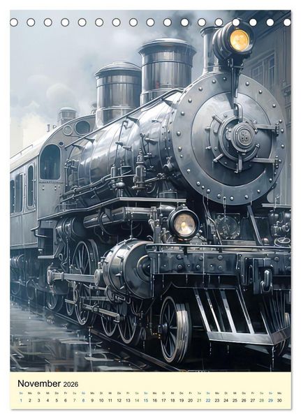 Produktbild: Steampunk Lokomotiven (Tischkalender 2026 DIN A5 hoch), CALVENDO Monatskalender