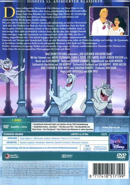 Produktbild: Der Gl&ouml;ckner von Notre Dame - Disney Classics 33