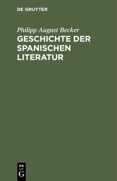 Produktbild: Geschichte der spanischen Literatur
