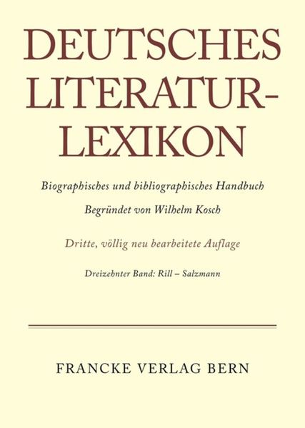 Produktbild: Deutsches Literatur-Lexikon / Rill - Salzmann