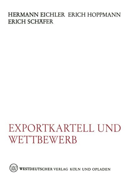Produktbild: Exportkartell und Wettbewerb