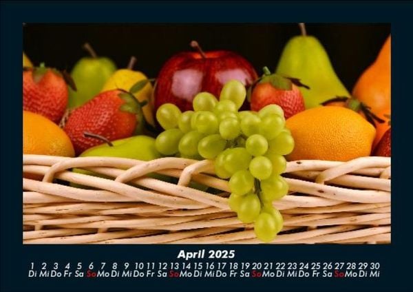 Produktbild: Obstkalender 2025 Fotokalender DIN A5