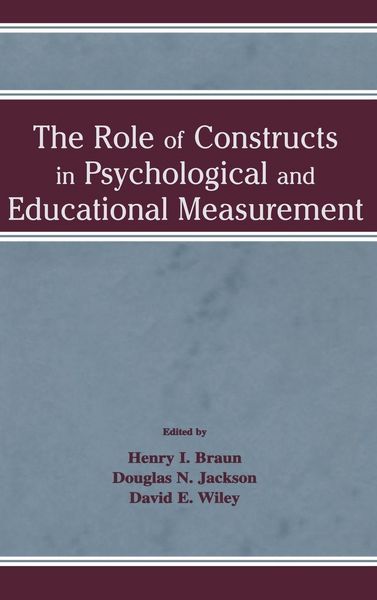 Produktbild: The Role of Constructs in Psychological and Educational Measurement
