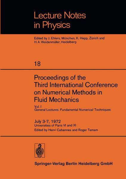 Produktbild: Proceedings of the Third International Conference on Numerical Methods in Fluid Mechanics