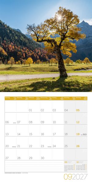 Produktbild: Alpen Kalender 2027 - 30x30 - Art12