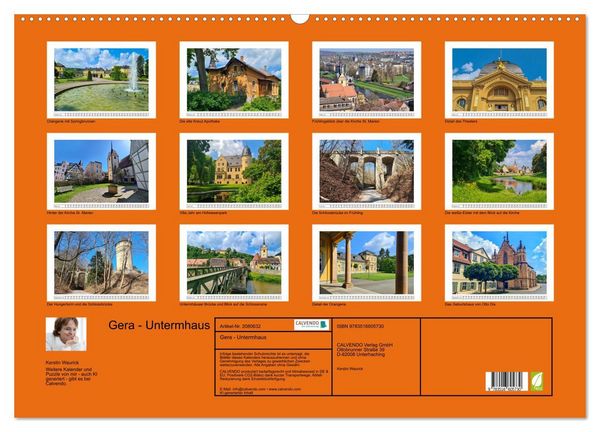 Produktbild: Gera - Untermhaus (Wandkalender 2026 DIN A2 quer), CALVENDO Monatskalender