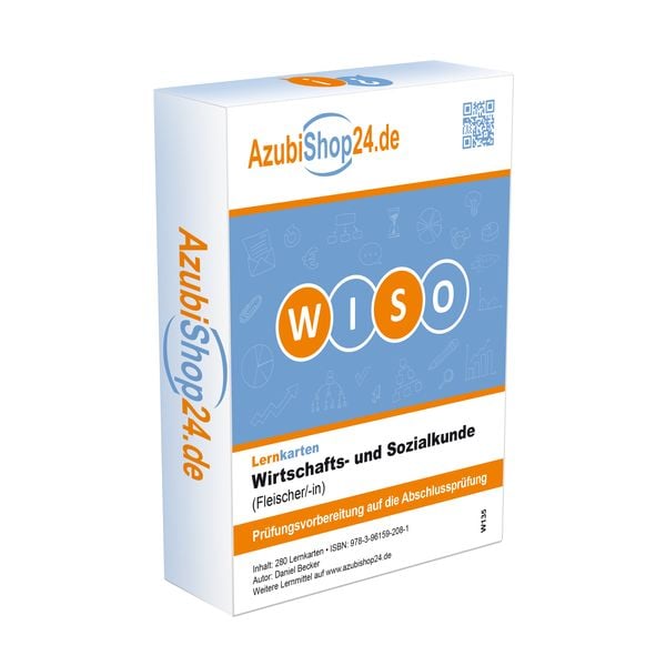 Lernkarten Wirtschafts- und Sozialkunde Fleischer/ Prüfungsvorbereitung Wiso Prüfung, Nonbook von Daniel Becker, Princoso, 978-3-96159-208-1