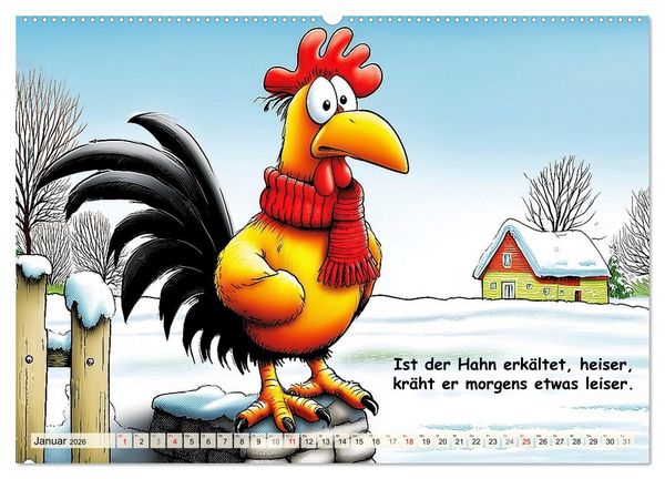 Produktbild: Bauernregeln, unsinnig und am&uuml;sant (hochwertiger Premium Wandkalender 2026 DIN A2 quer), Kunstdruck in Hochglanz