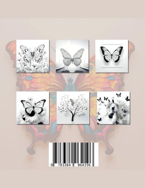 Produktbild: Malbuch Schmetterling &bdquo;Fotorealistisch&ldquo;.