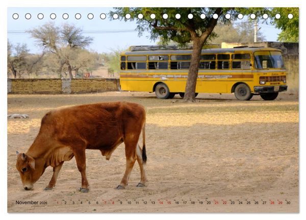 Produktbild: Eine Reise durch Rajasthan (Tischkalender 2026 DIN A5 quer), CALVENDO Monatskalender