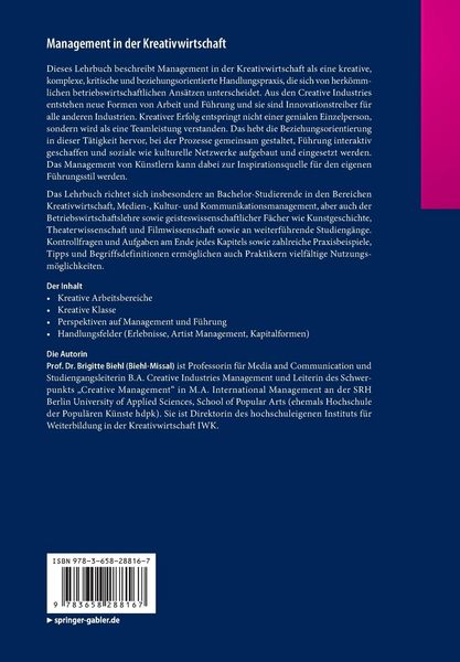 Produktbild: Management in der Kreativwirtschaft