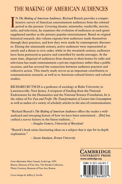 Produktbild: The Making of American Audiences