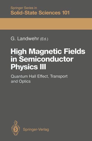 Produktbild: High Magnetic Fields in Semiconductor Physics III