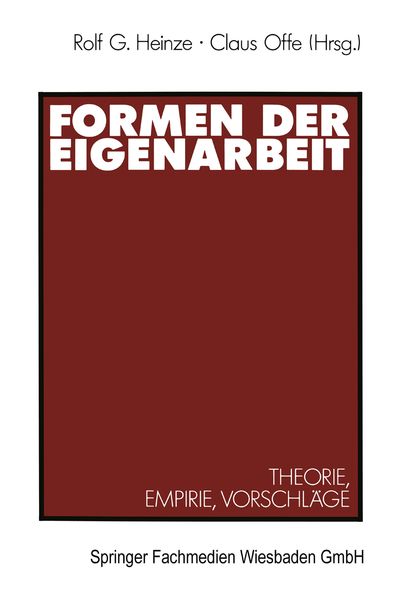 Produktbild: Formen der Eigenarbeit