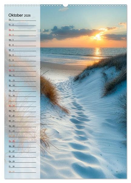 Produktbild: Maritim, Deutschlands K&uuml;sten (Wandkalender 2026 DIN A2 hoch), CALVENDO Monatskalender