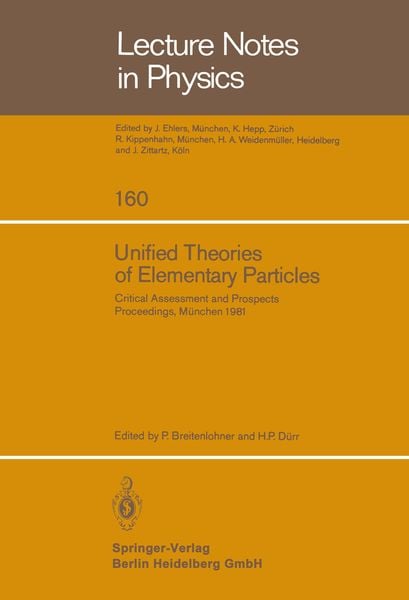 Produktbild: Unified Theories of Elementary Particles