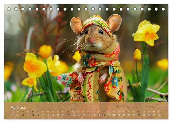 Produktbild: Waldtiere mit Stil. Tierische Trendsetter in der Natur (Tischkalender 2026 DIN A5 quer), CALVENDO Monatskalender