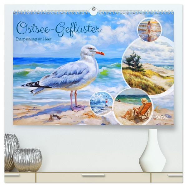 Produktbild: Ostsee-Gefl&uuml;ster - Entspannung am Meer (hochwertiger Premium Wandkalender 2026 DIN A2 quer), Kunstdruck in Hochglanz
