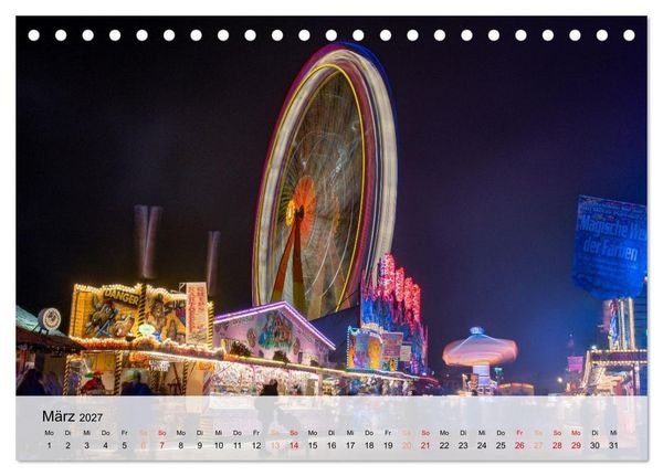 Produktbild: Lichterzauber auf dem Hamburger Dom (Tischkalender 2027 DIN A5 quer), CALVENDO Monatskalender