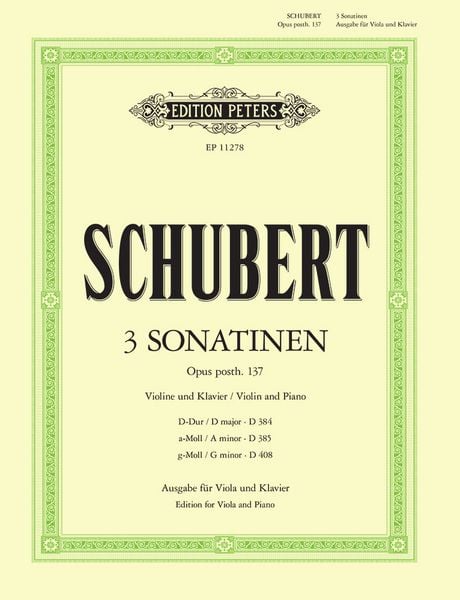 Produktbild: Schubert, F: Sonatinas (3) Op. Posth.137