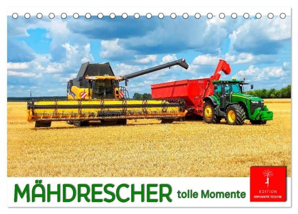 Produktbild: M&auml;hdrescher - tolle Momente (Tischkalender 2026 DIN A5 quer), CALVENDO Monatskalender