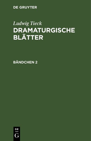 Produktbild: Dramaturgische Bl&auml;tter. B&auml;ndchen 2