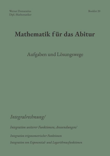 Produktbild: Mathematik f&uuml;r das Abitur
