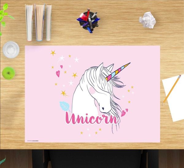 Produktbild: Cover-your-desk Schreibtischunterlage f&uuml;r Kinder Unicorn, aus hochwertigem Vinyl , 60 x 40 cm