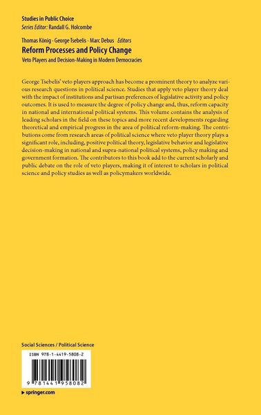 Produktbild: Reform Processes and Policy Change