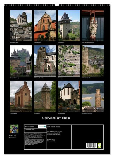 Produktbild: Oberwesel am Rhein (Wandkalender 2026 DIN A2 hoch), CALVENDO Monatskalender