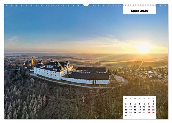 Produktbild: Unser Erzgebirge von oben (hochwertiger Premium Wandkalender 2026 DIN A2 quer), Kunstdruck in Hochglanz