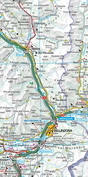 Produktbild: Tessin und Graub&uuml;nden Strassenkarte 1:200 000 - LZ bis 2026