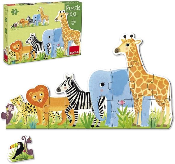 Produktbild: Goula Puzzle XXL Dschungel, von klein bis gro&szlig; - 16 Teile