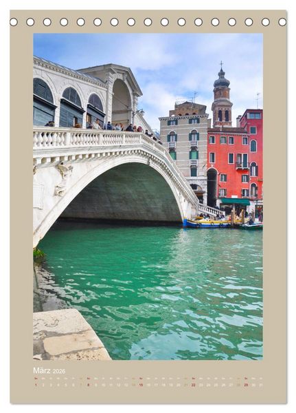 Produktbild: Erlebe mit mir Venedig im Winter (Tischkalender 2026 DIN A5 hoch), CALVENDO Monatskalender