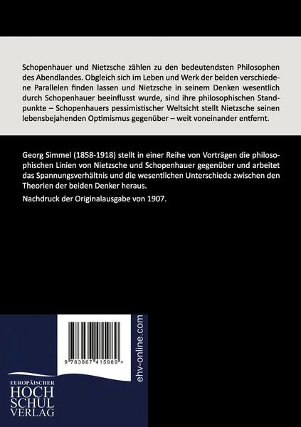 Produktbild: Schopenhauer und Nietzsche