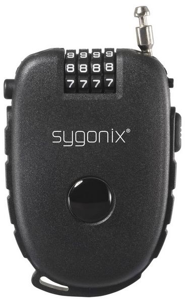 Produktbild: Sygonix Kabelschloss Black Zahlenschloss
