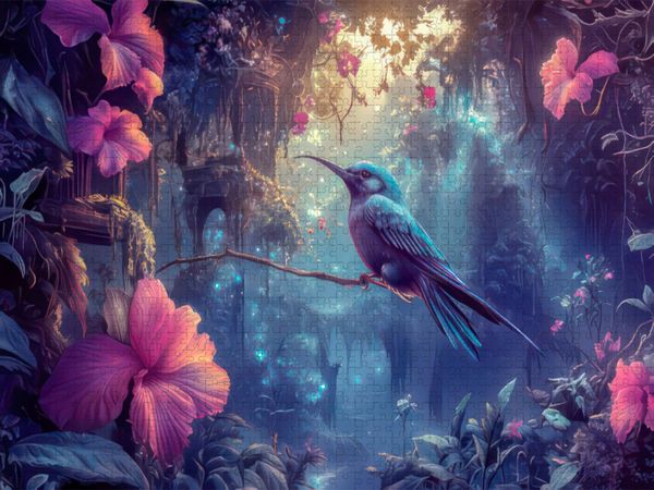 Produktbild: CALVENDO Puzzle Jugendstil trifft auf die Welt der M&auml;rchen | 1000 Teile Lege-Gr&ouml;&szlig;e 64x48cm Foto-Puzzle f&uuml;r gl&uuml;ckliche Stunden