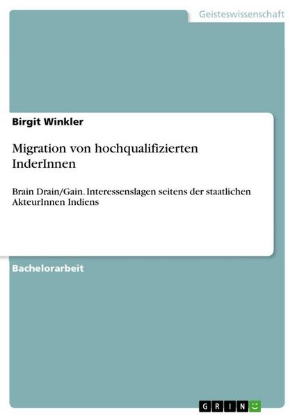 Produktbild: Migration von hochqualifizierten InderInnen