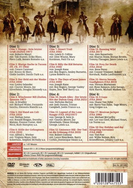 Produktbild: Western Kultfilme der letzten Jahrzehnte [16 DVDs]