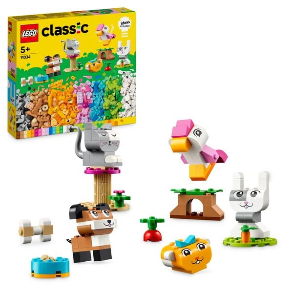 LEGO Classic 11034 Kreative Tiere, Baue Spielzeug-Tiere mit dieser Box